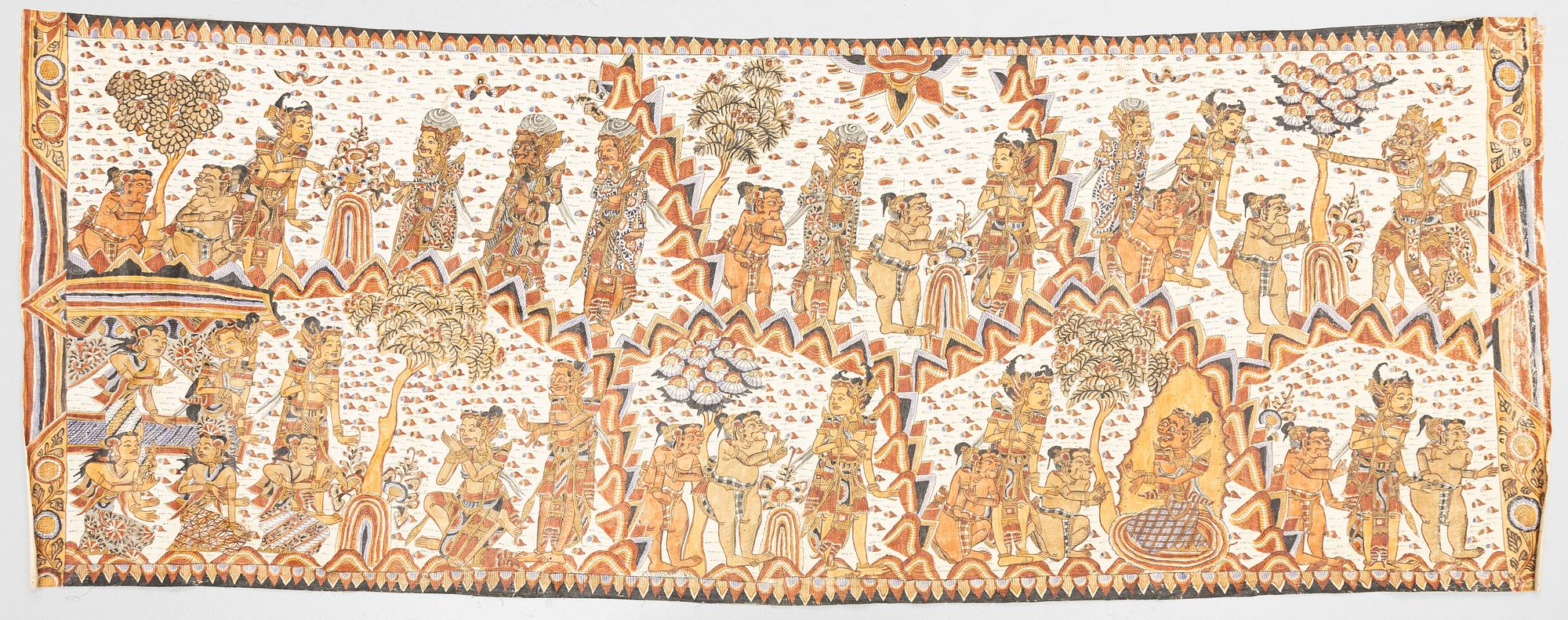 An Balinese Kamasan painting, 20th century.