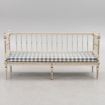 A Gustavian sofa, circa 1800.