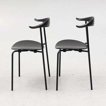 Hans J. Wegner, a set of six black oak chairs, 'CH88T', Carl Hansen & Son, Denmark, 2016.