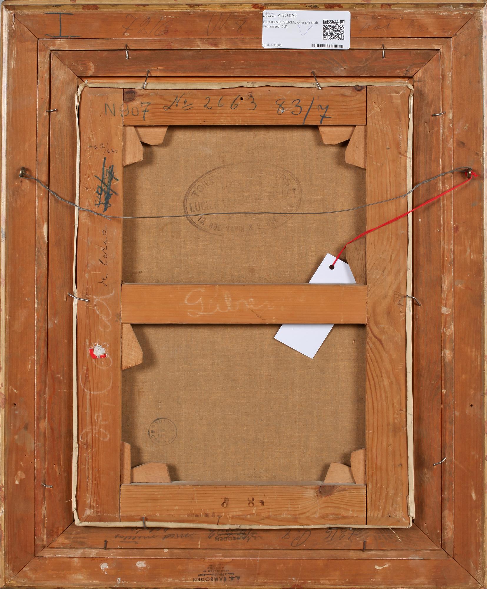 EDMOND CERIA, olja på duk, signerad.