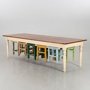 A Table with stools modern making.