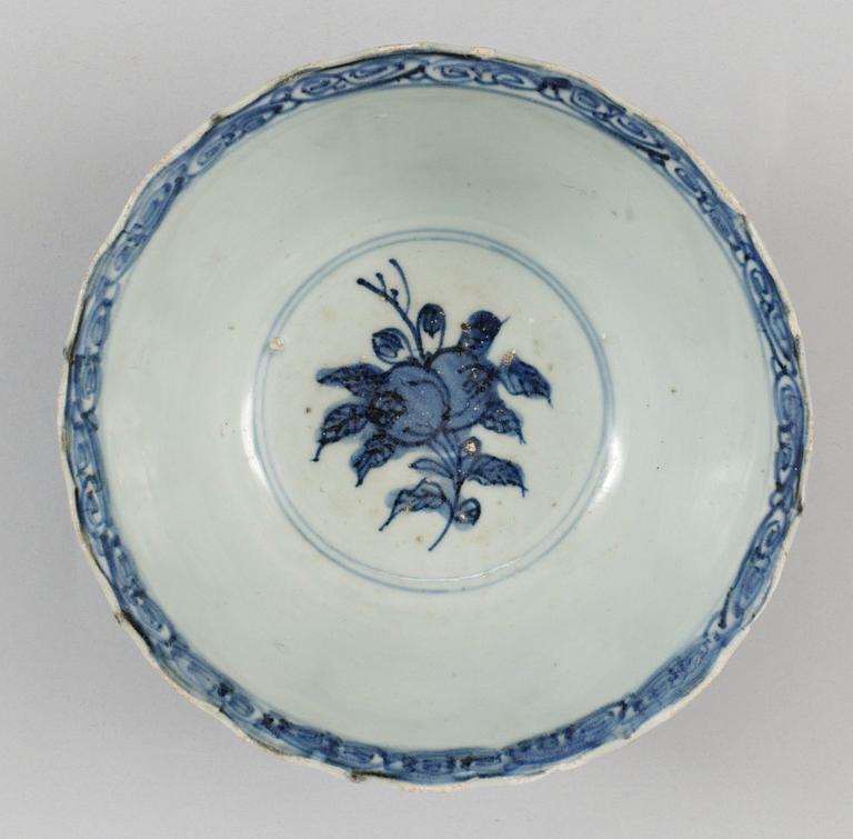 A blue and white bowl, Ming dynasty (1368-1644).