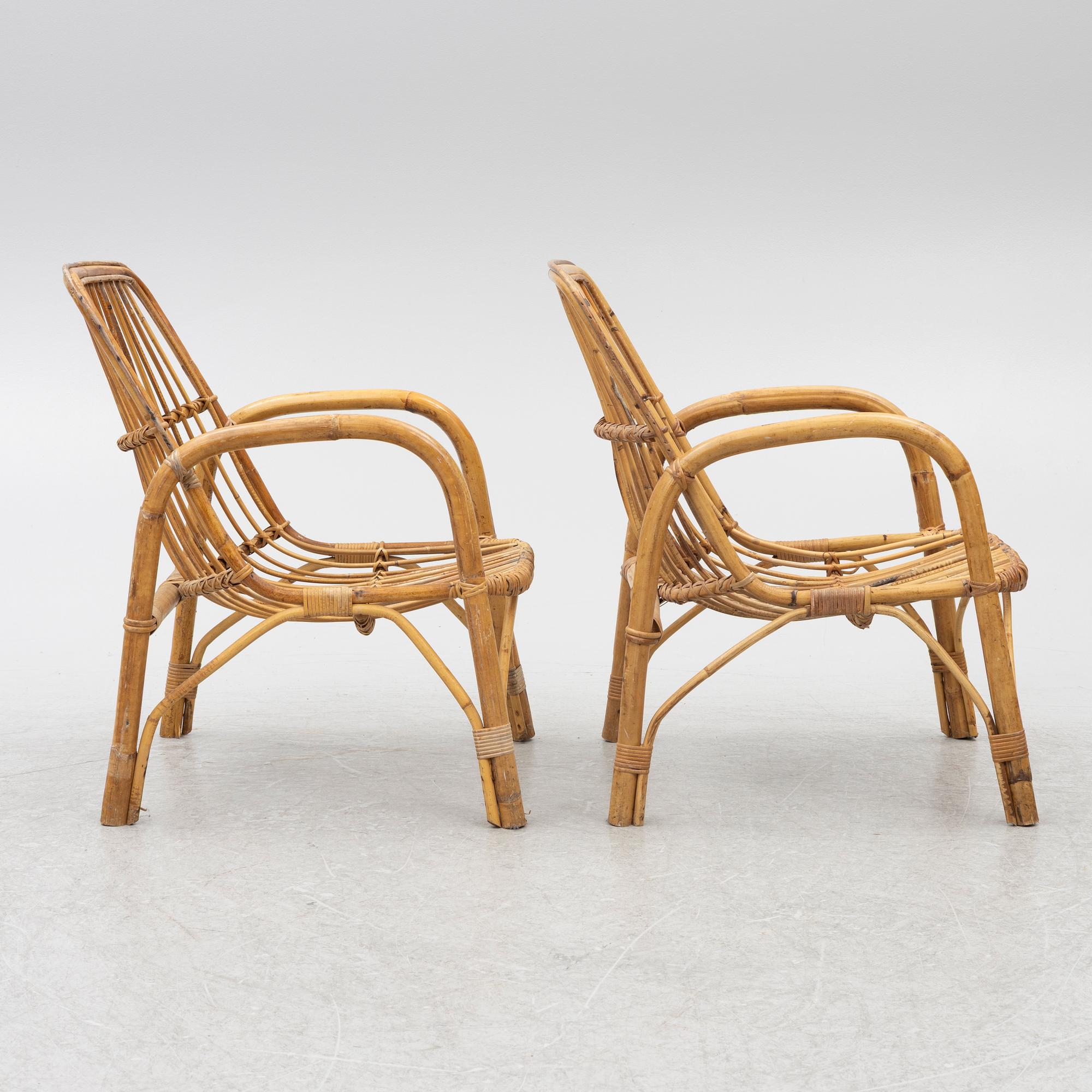 A set of six armchairs, mid/second half of the 20th century.