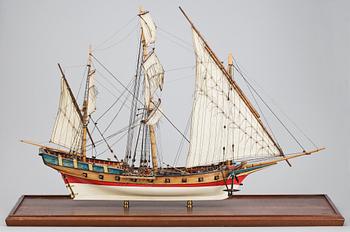 SKEPPSMODELL, trä, 1900-tal.