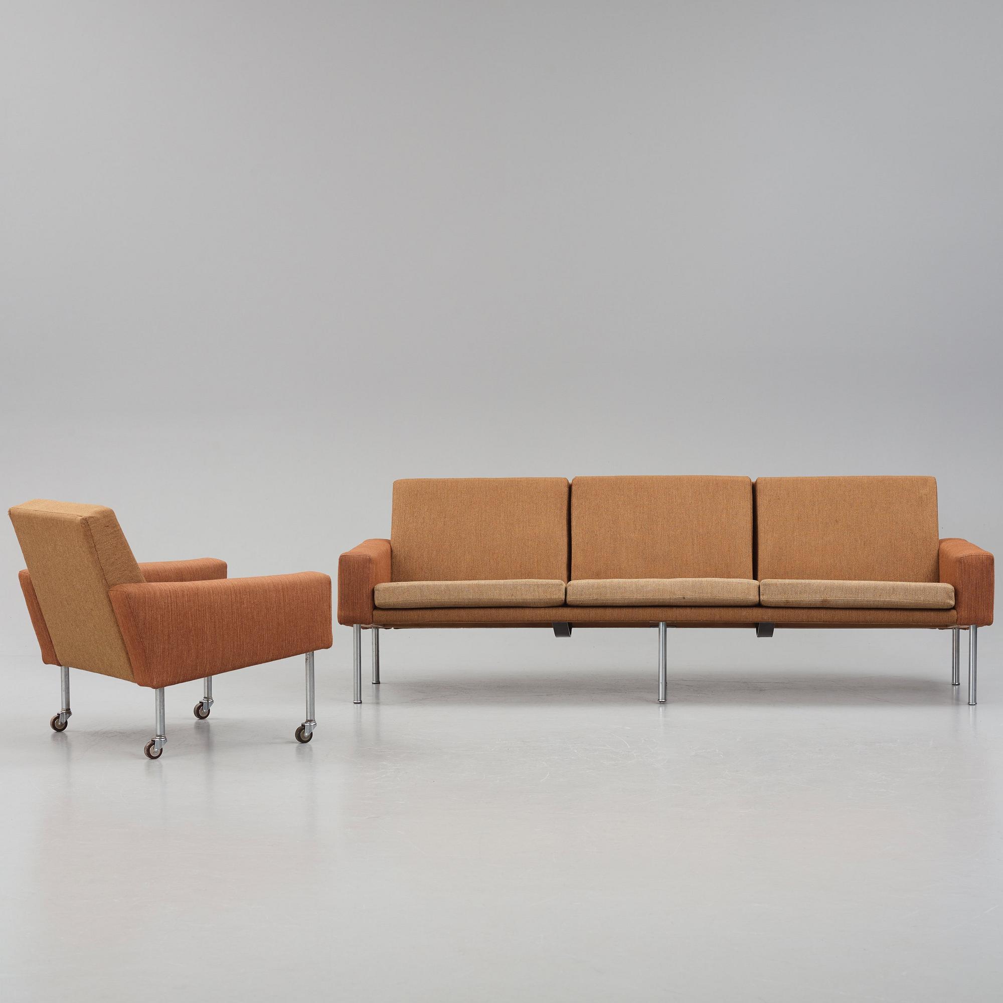 soffa och fåtölj, modell "AP-34", Anker Petersen AP-Stolen, Danmark, ca. 1957.