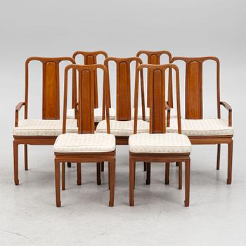 A set of seven chairs, China, late 20th Century.