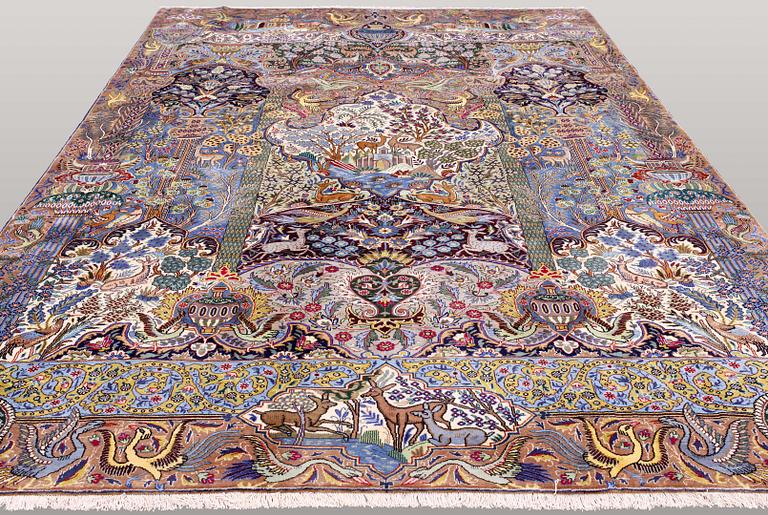 Matto, Figural Kashmar, ca 360 x 260 cm.