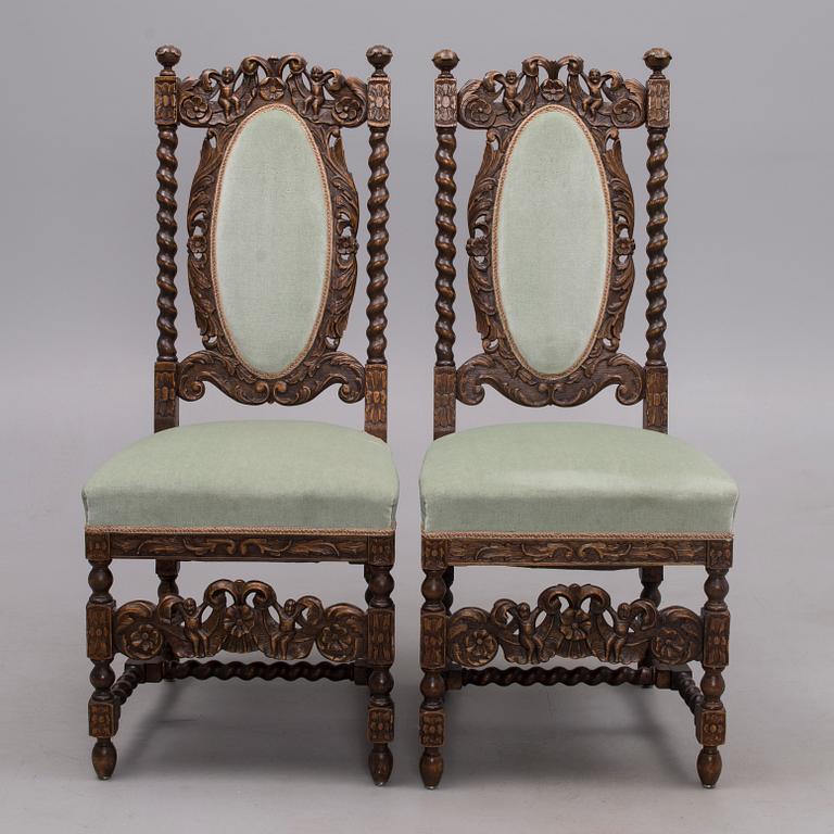 STOLAR, 4 st, barockstil, 1920-tal.