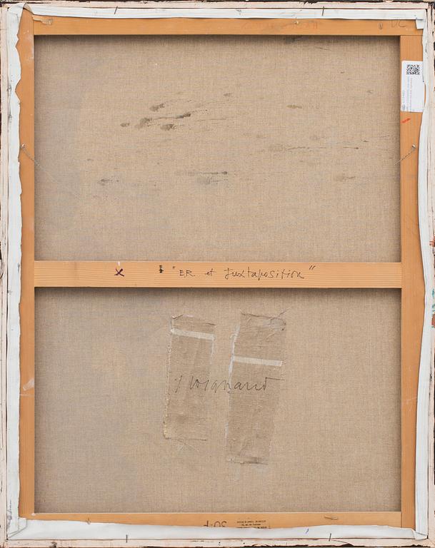 JAMES COIGNARD, olja samt applikation på duk, signerad.