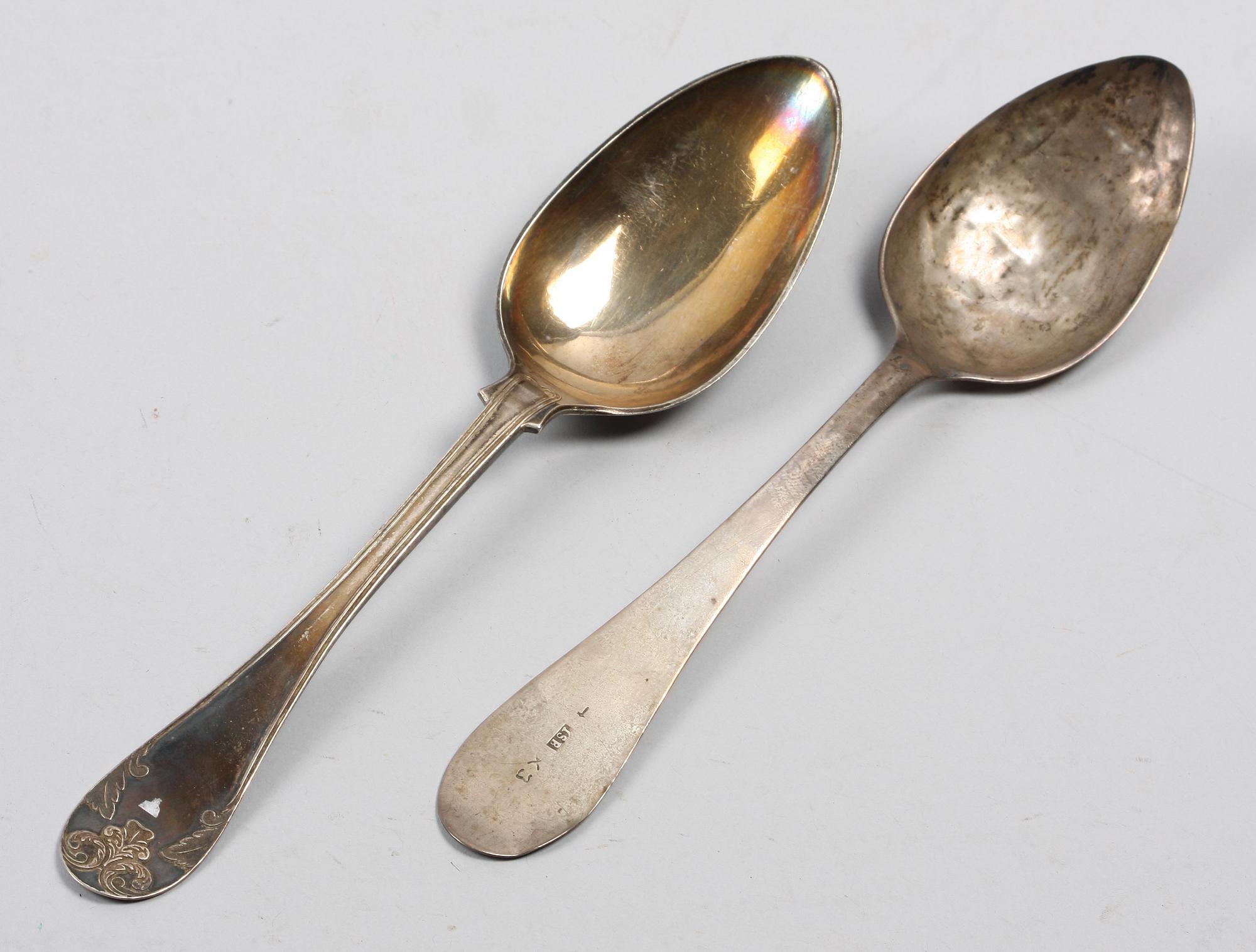 MATSKEDAR, 2 st, silver. 1800-tal.