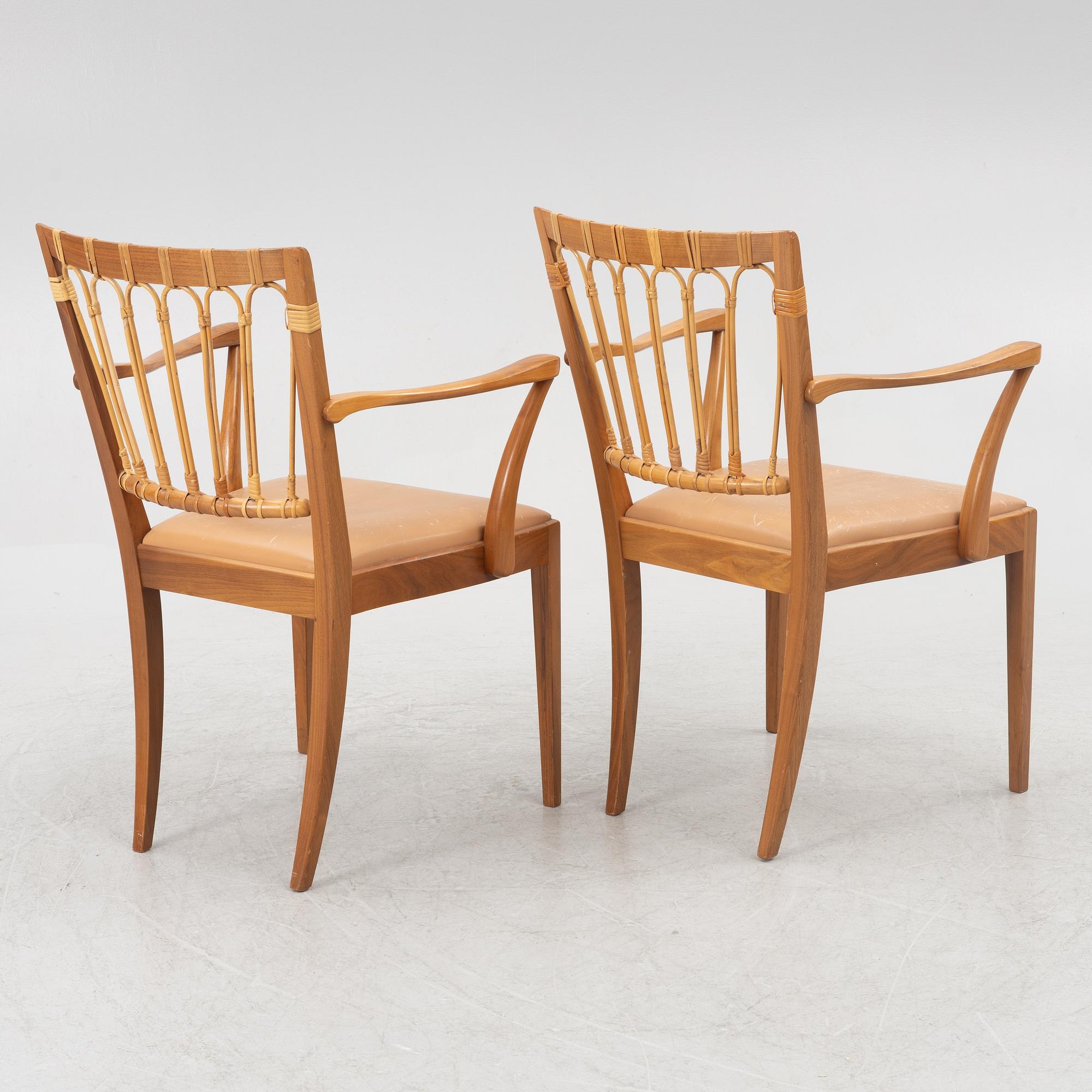 Josef Frank, karmstolar, ett par, modell 1165, Firma Svenskt Tenn.