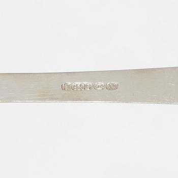 Theodor Olsen, cutlery set, 111 pieces, silver, model Anitra, in a case by master carver Emil Sandberg (1905-1998).