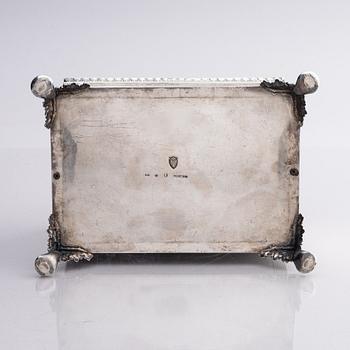 A Swedish 19th century silver sugar-casket, mark of Adolf Zethelius, Stockholm 1826.