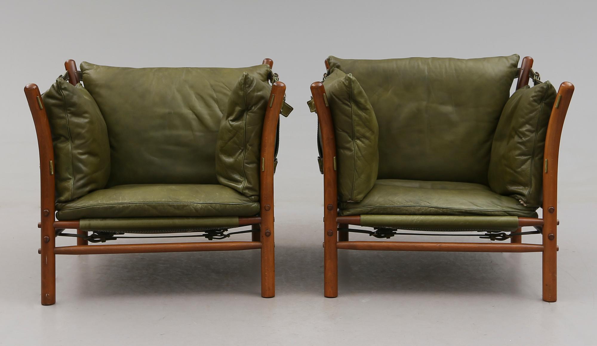 FÅTÖLJER, 1 par, "Ilona", Arne Norell, 1900-talets andra hälft.