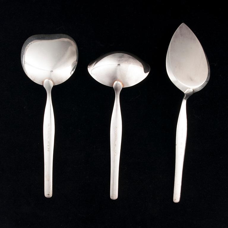 SERVERINGSBESTICK, 3 st, silver, design Tapio Wirkkala.