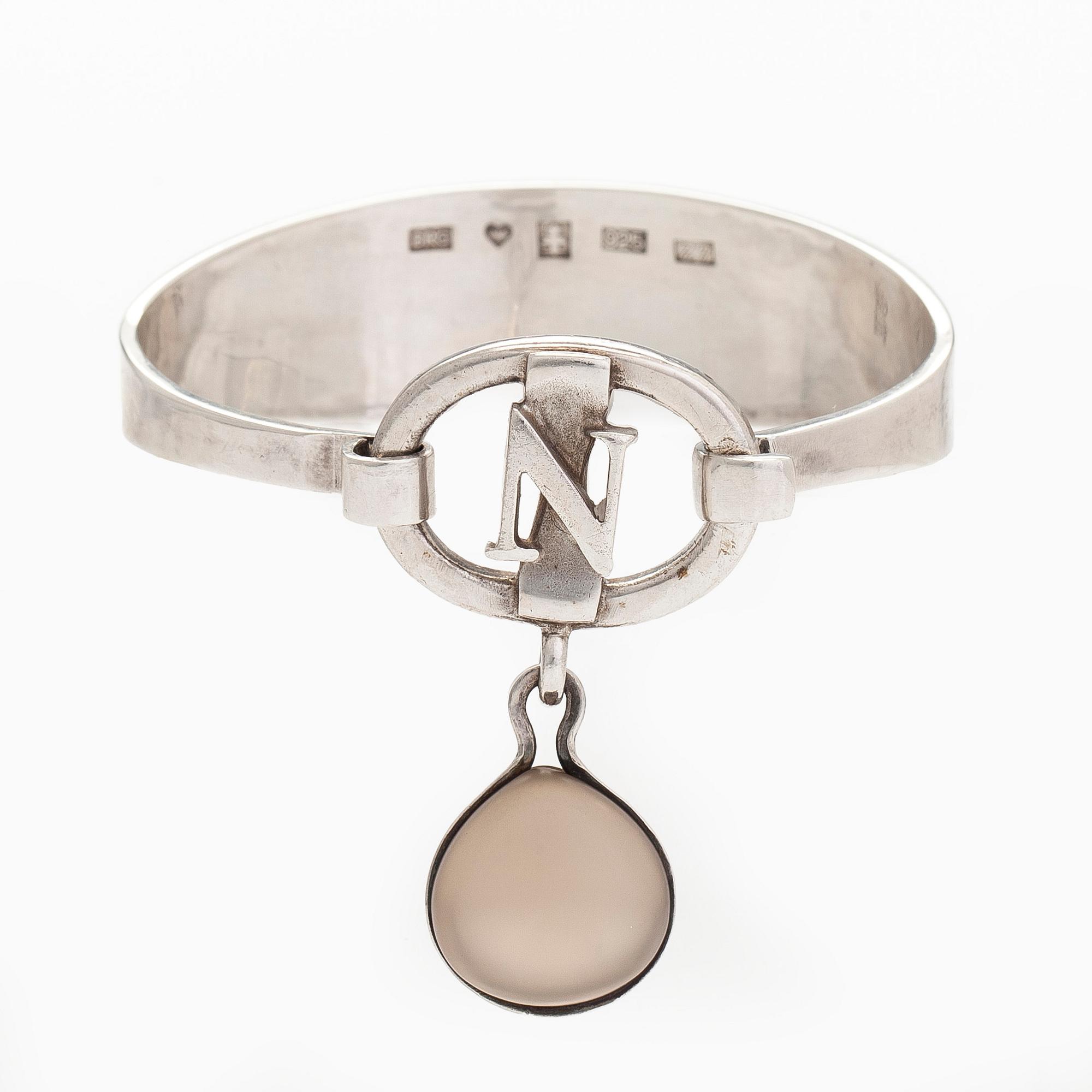 Bertel Gardberg, a sterling silver and quartz bracelet, Tammisaari 1977.