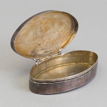 A 1820s silver snuff box by N I Hagman, Sundsvall, Sweden.