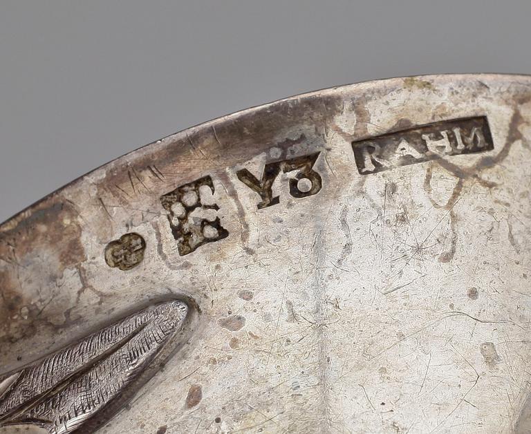 SOPPSLEVAR, 3 st, silver, bla Anders Rahm, Norrköping, 1800-tal.