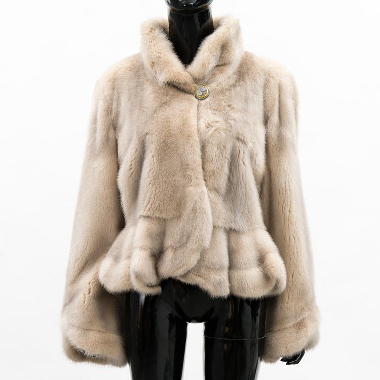 PÄLSJACKA, mink, Ajatar, Finland, storlek L.