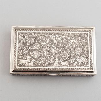 A silver box, probably Persia.