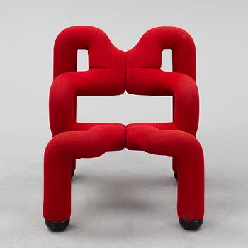 Terje Ekstrøm, an 'Ekstrem' lounge chair, Stokke fabriker, Norway, 1980's.