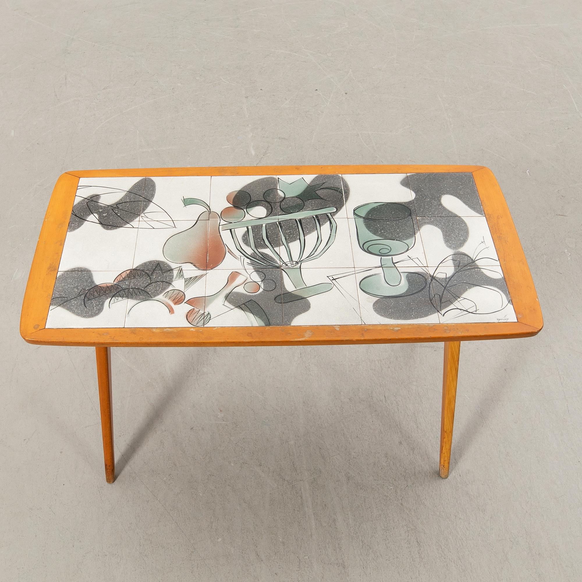 Coffee table Tidaholm furniture factory 1950s.