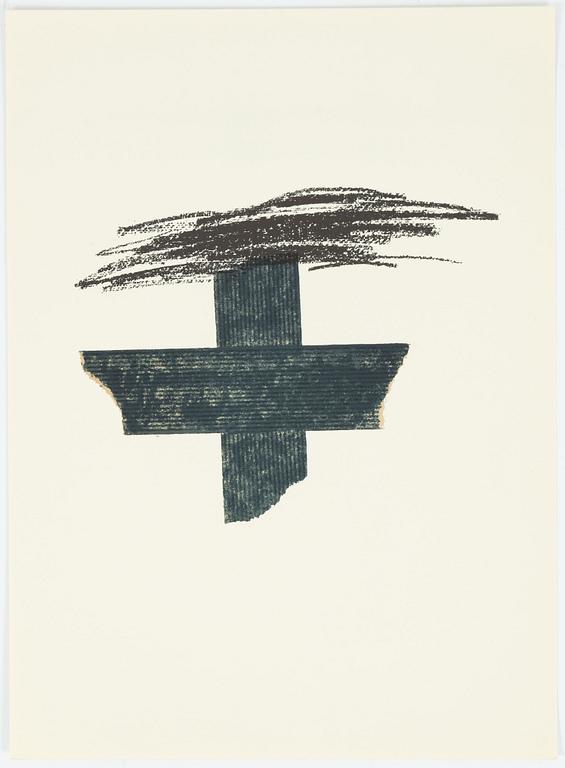 Antoni Tàpies, book with lithographs, poems by Shuzo Takiguchi, publised by Poligrafa, Barcelona 1975, signed, H.C.