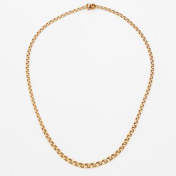 18K gold necklace.