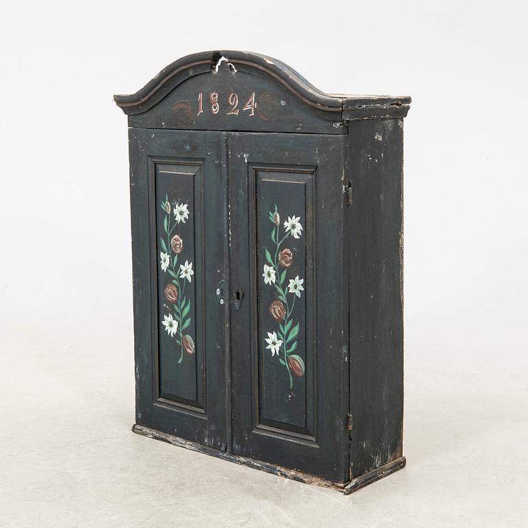 A Swedish painted wall cabinet 19th century.
