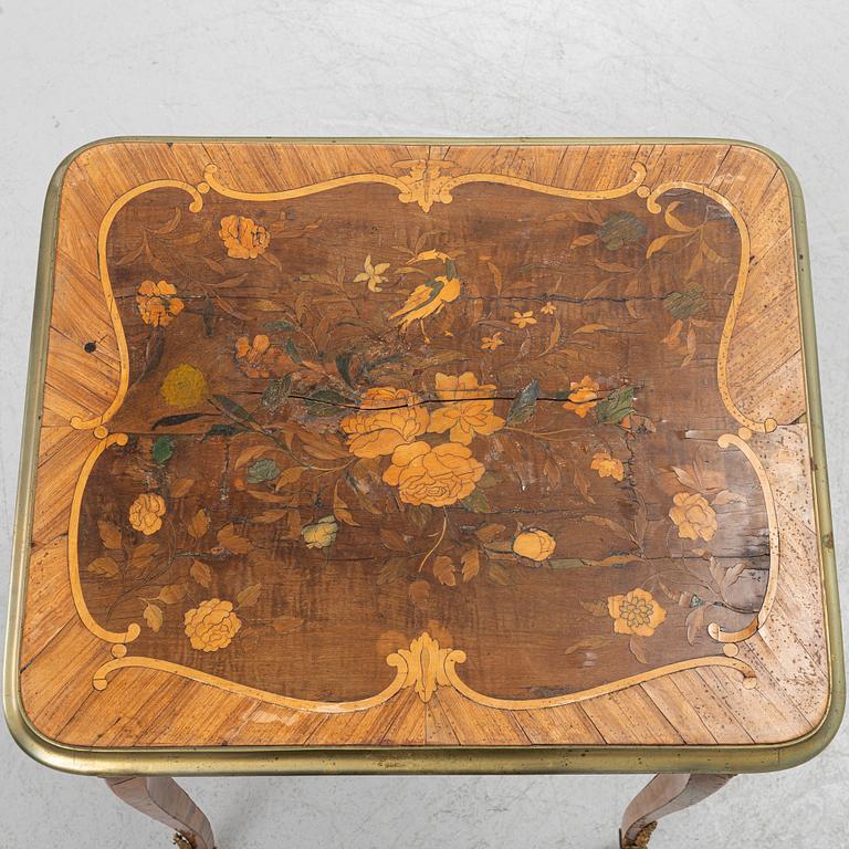 A Louis XV rosewood marquetry 'table à écrire' in the manner of the Spindler brothers, mid 18th century.