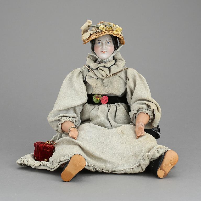 DAMDOCKA, så kallad "China head", Tyskland, 1800-talets senare del.