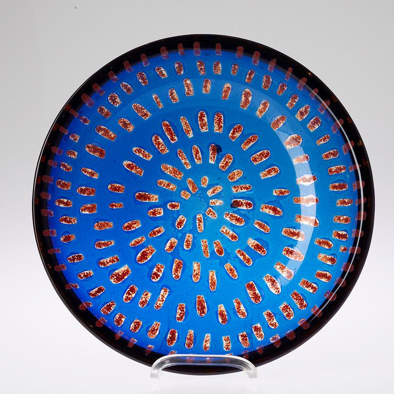 A Sven Palmqvist 'ravenna' glass bowl, Orrefors 1987.