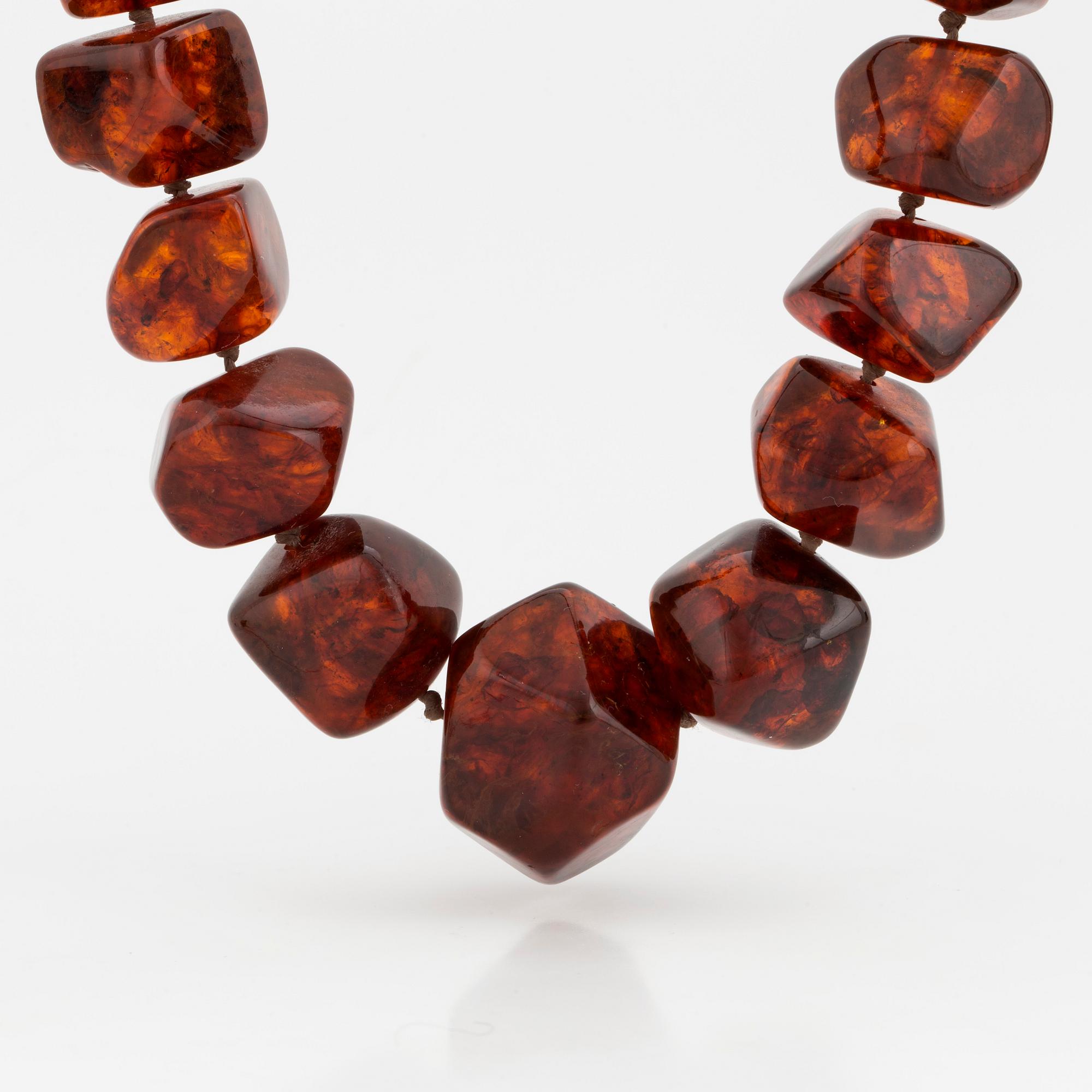 COLLIER, bärnsten.