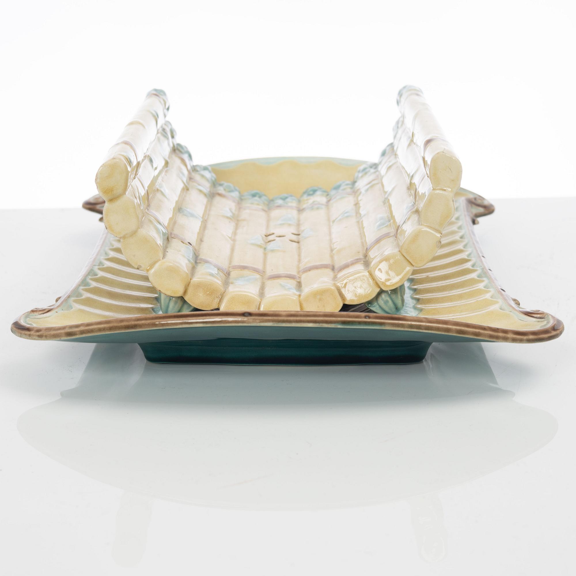 Sparrisfat, majolika, Gustavsberg, sent 1800-tal.