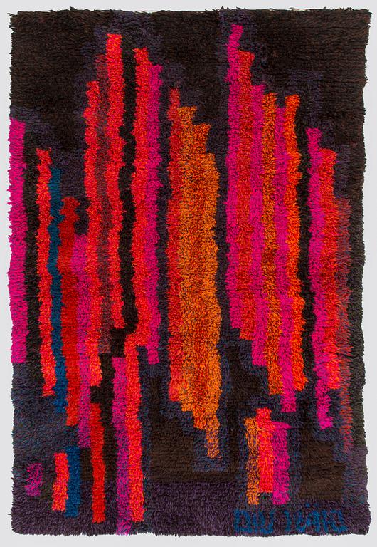 Oili Mäki, rya, triptyk, "Sibelius VII sinfoni", sannolikt unik, signerad Oili Mäki. À ca 215 x 140 cm.
