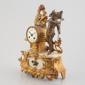 A mantle clock. France, from around the year 1900.