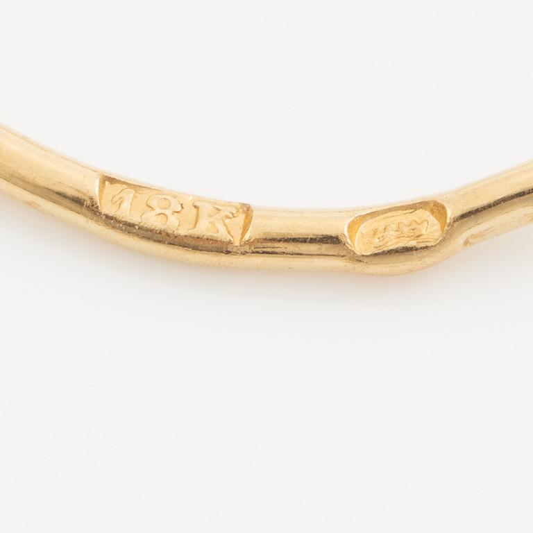 Ring, six pieces, 18K gold with, among other things, pearls and rose-cut diamond.