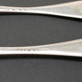 22 silver spoons, Sweden 18th/19th century.