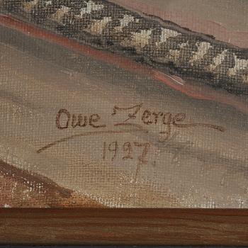 Owe Zerge, OWE ZERGE, oil on canvas, signed Owe Zerge and dated 1927.