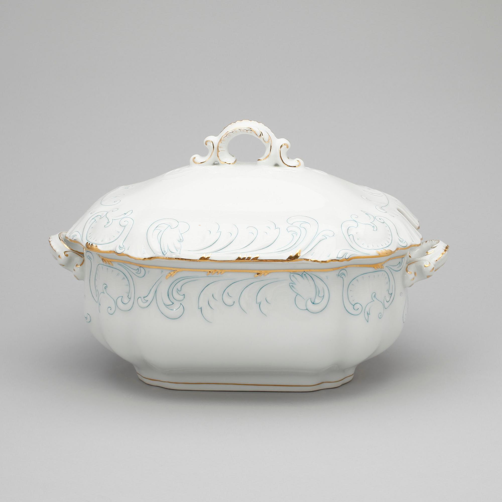 MATSERVIS, 116 delar, porslin, 1900-talets första hälft.