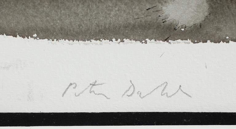 PETER DAHL, akvarell, signerad.