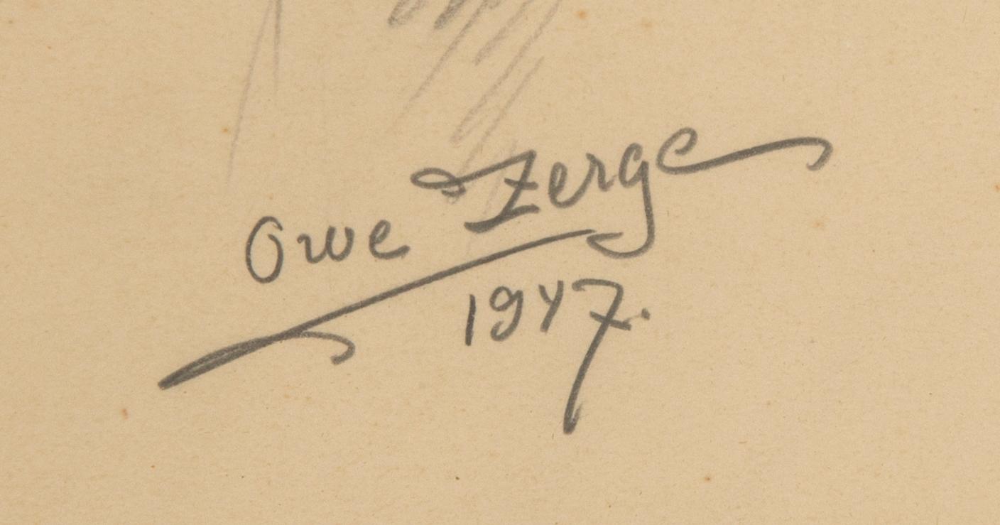 Owe Zerge, ung pojke med fluga.