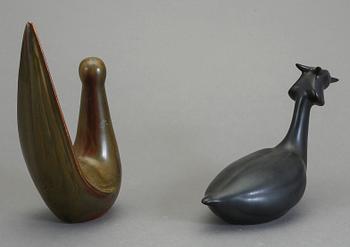 FIGURINER, 2 st, stengods, Gunnar Nylund, Rörstrand.