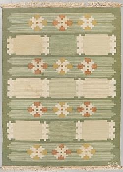 A SWEDISH FLATWEAVE, SIGNED SH, 230 x 165 cm.