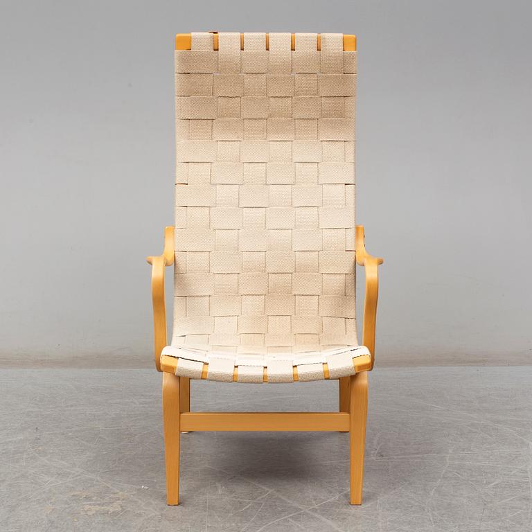 BRUNO MATHSSON, fåtölj, "Eva hög", Dux, omkring år 2000.