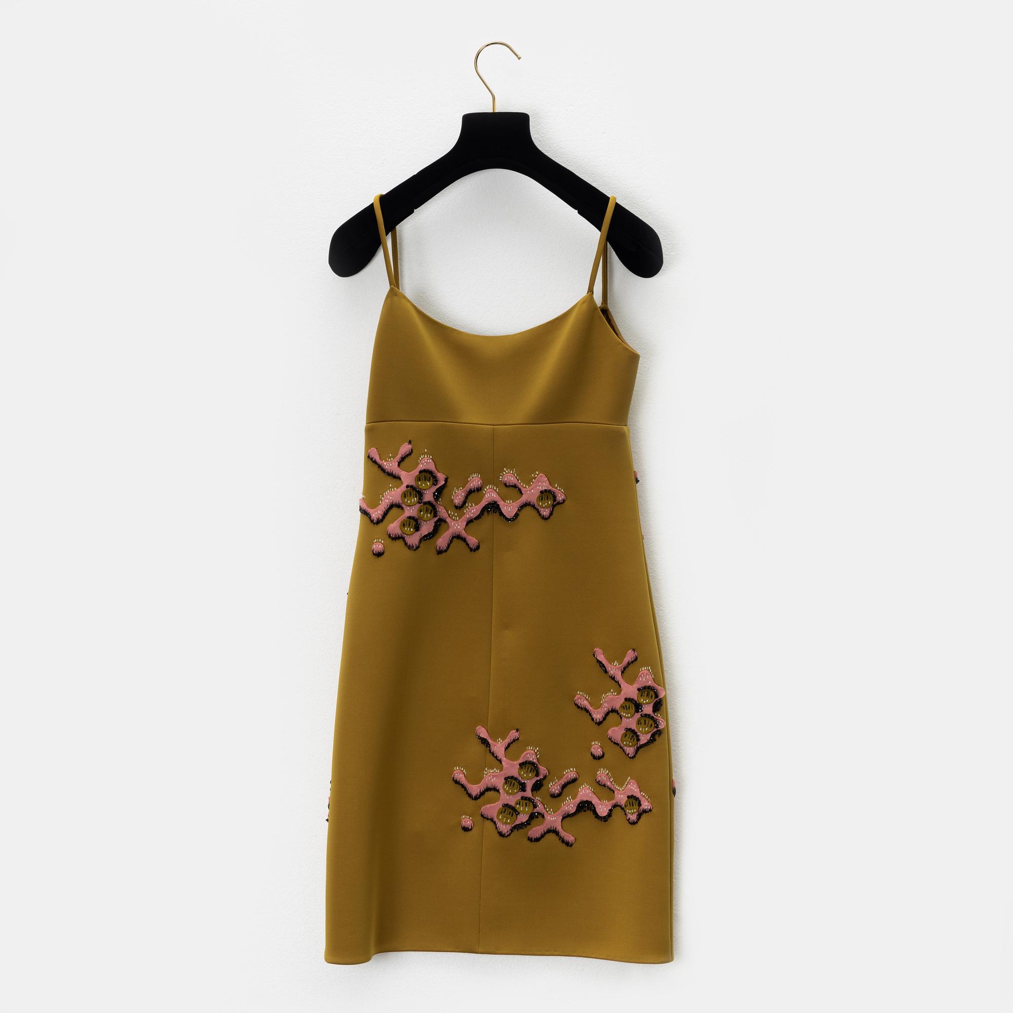 Prada, a dress with embroidery, size 36.