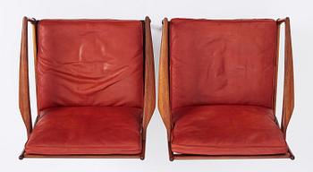 Ib Kofod-Larsen, a pair of rosewood "Samsö" armchairs, Olof Persons Fåtöljindustri (OPE), Jönköping, 1960s.