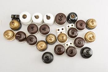 STRÖMBRYTARE, 23 st bland annat Lauritz Knudsen, Danmark, 1900-talets början.