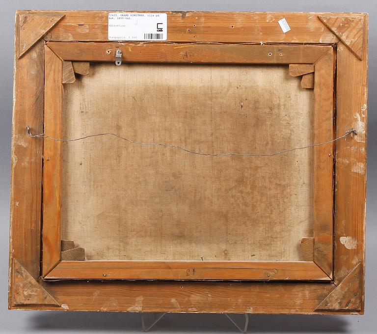 OKÄND KONSTNÄR, olja på duk, 1800-tal.