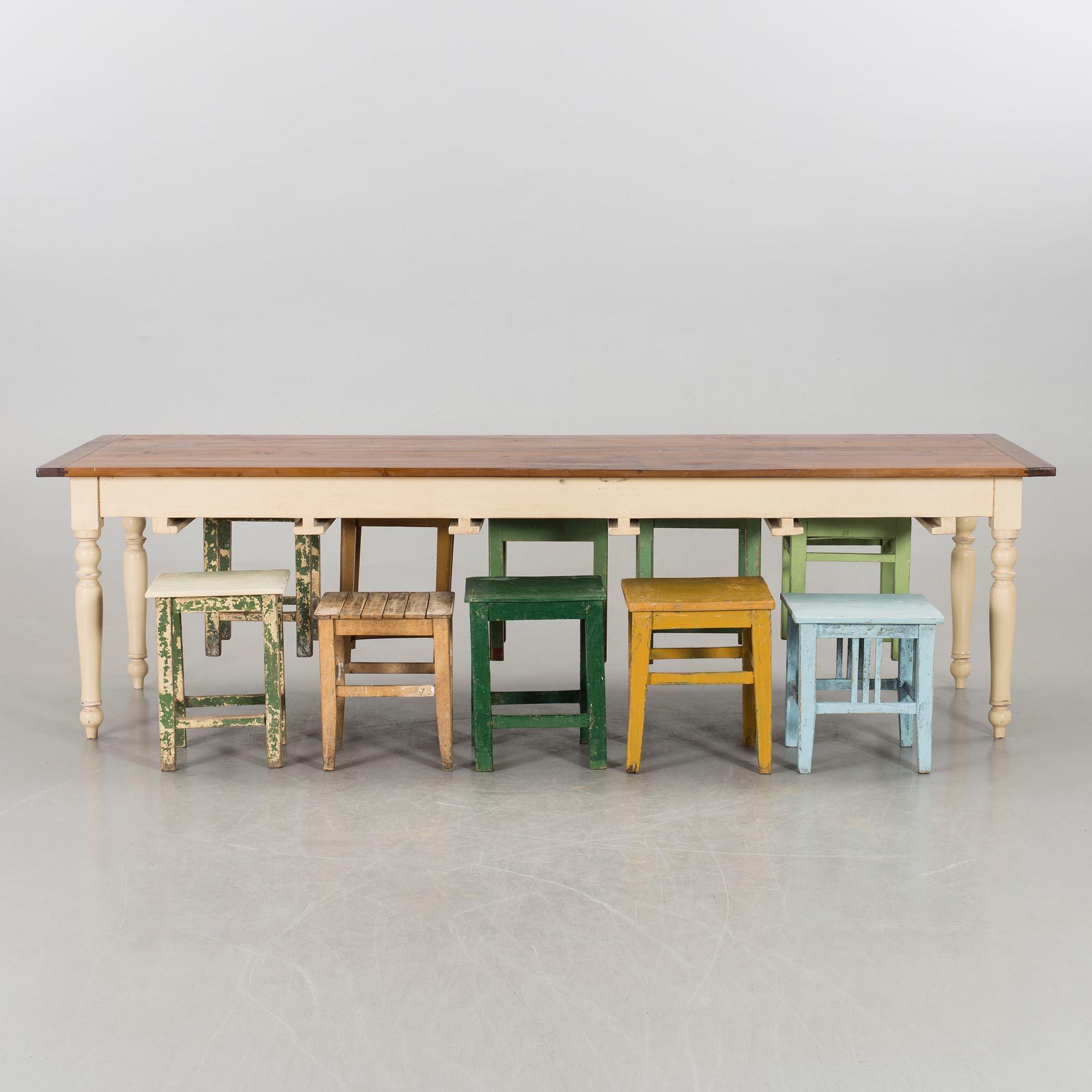 A Table with stools modern making.